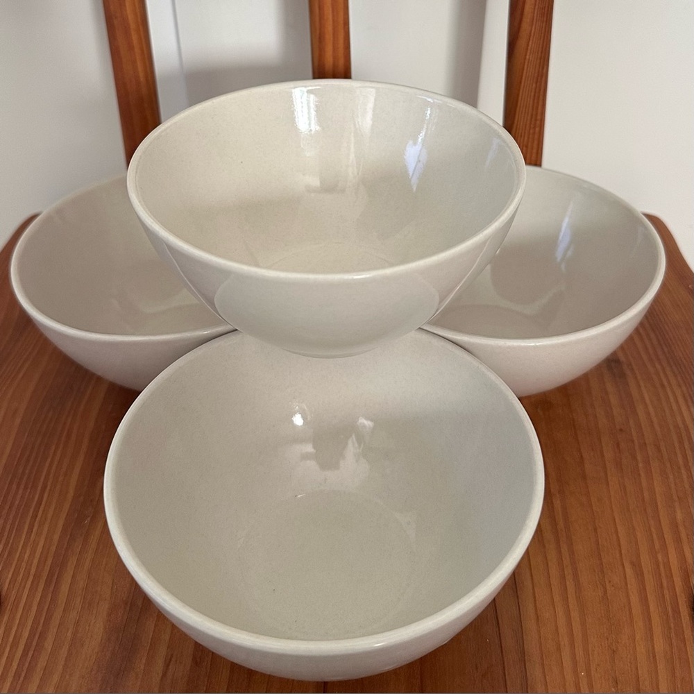 Set of 4 IKEA 204 64 Oatmeal Beige Bowls Soup Rice Berry Bowl Vintage